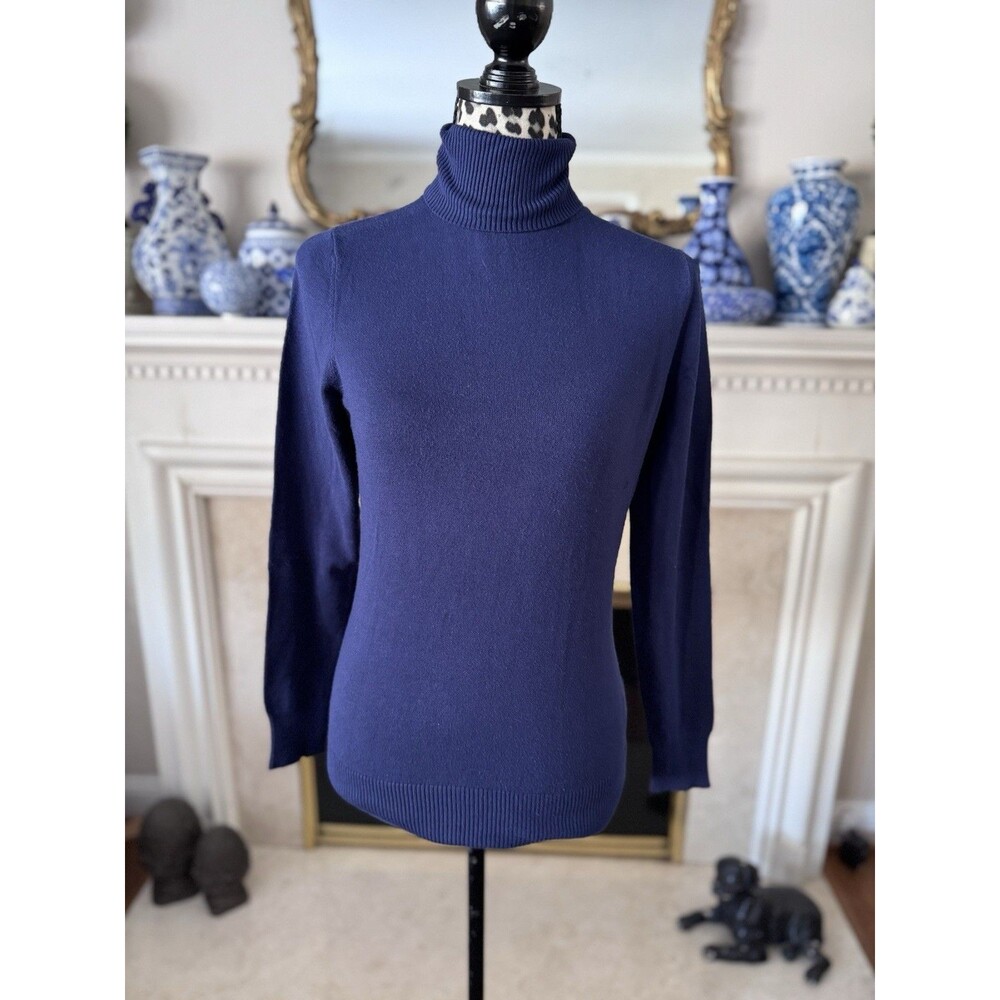 Philosophy Republic Clothing Womens Turtleneck Pullover Sweater Blue S Small